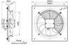 AXF250B - Ventilator axial de evacuare 250 mm