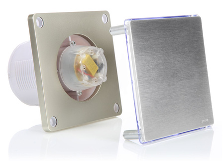 BFS100LT-S - Ventilator și cronometru pentru baie LED argintii