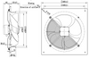AXF350B - Ventilator axial de evacuare 350 mm
