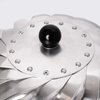 SRC200AB - Priză sferică pivotantă din aluminiu 200 mm cu bază